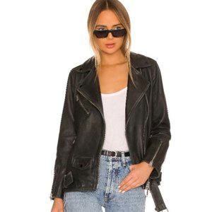 NWT!!! All Saints Billie Oversized Leather Biker Jacket - M